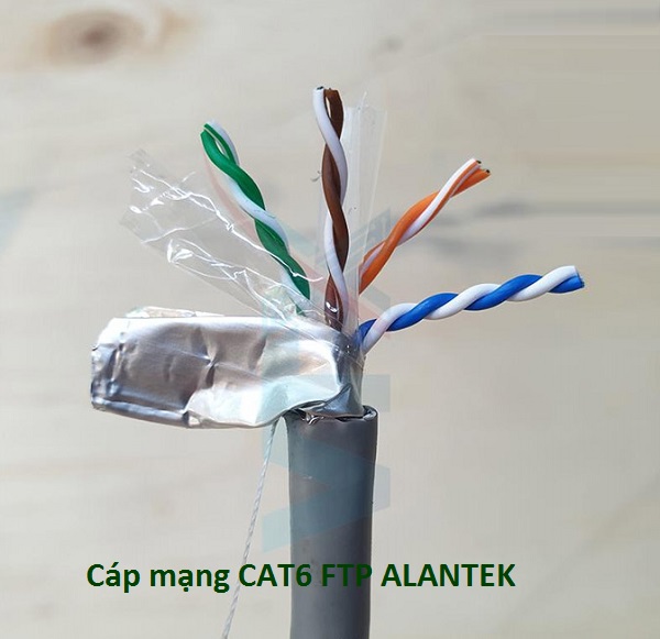 Dây cáp mạng cao cấp Alantek cat6 FTP 23AWG  bọc bạc chống nhiễu  PN: 301-60F8LG-03GY siêu bền mầu xám